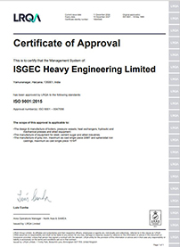 ISO 9001 : 2015 Certificate